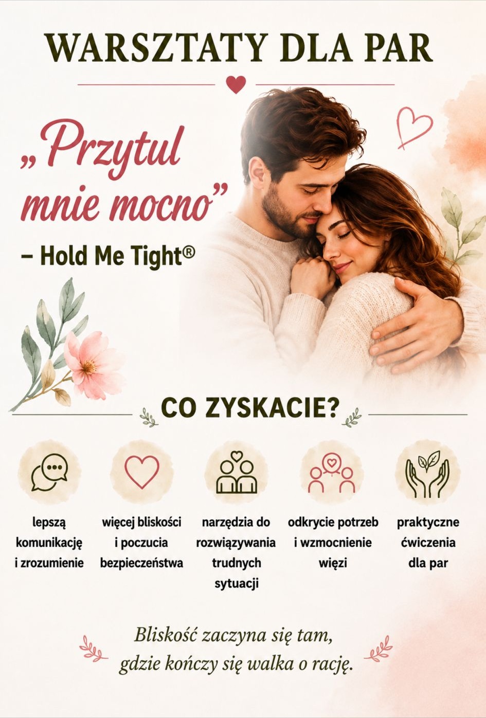 Warsztaty dla par Przytul mnie mocno - Hold Me Tight